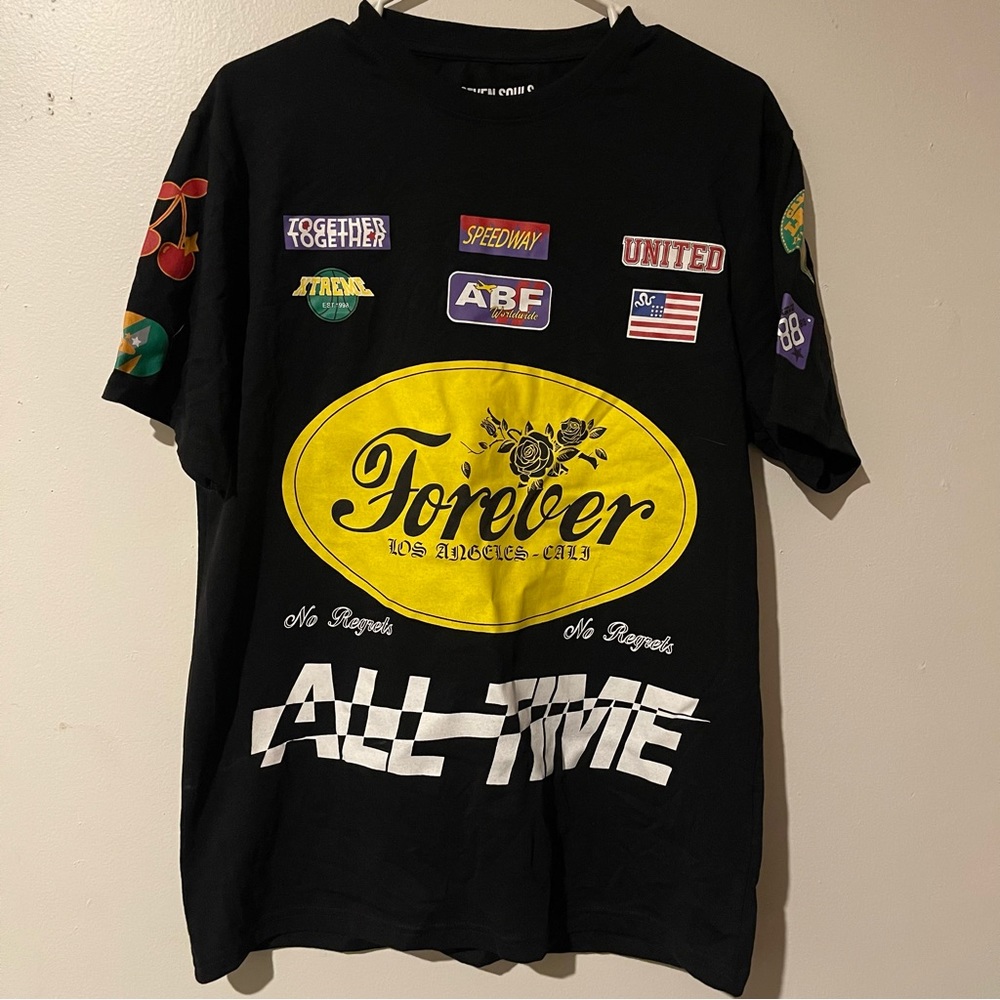 Forever Los Angeles Graphic Short Sleeve Tee - Black/Yellow